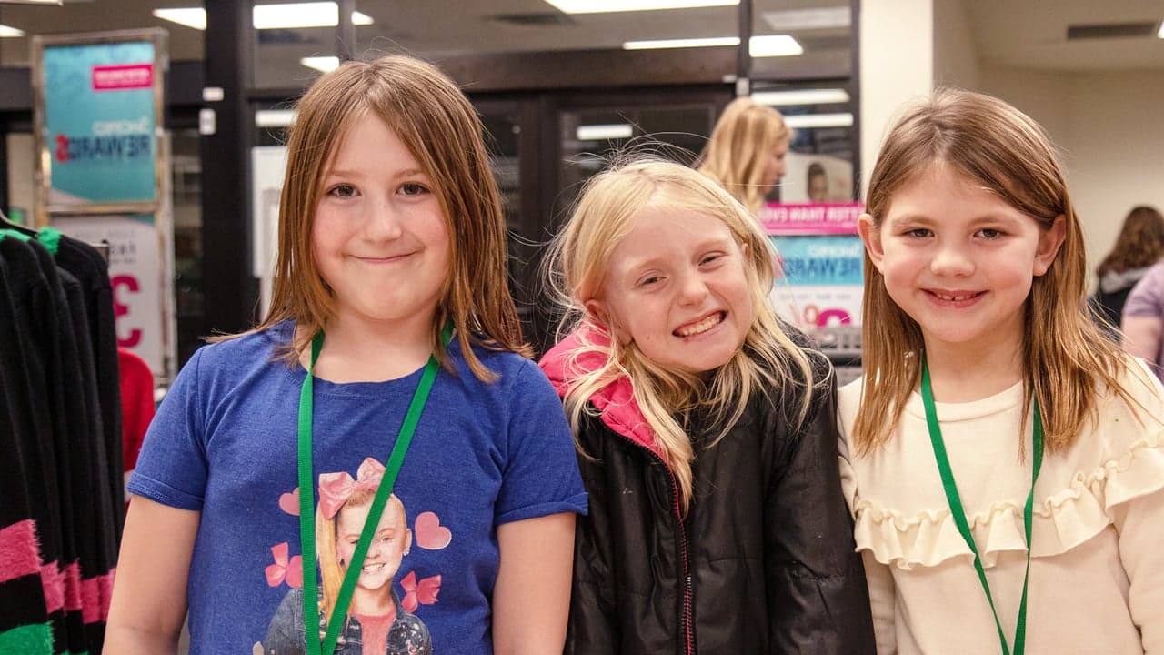 Happy children participating in the Clothe a Child program.